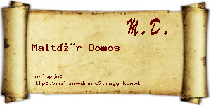 Maltár Domos névjegykártya